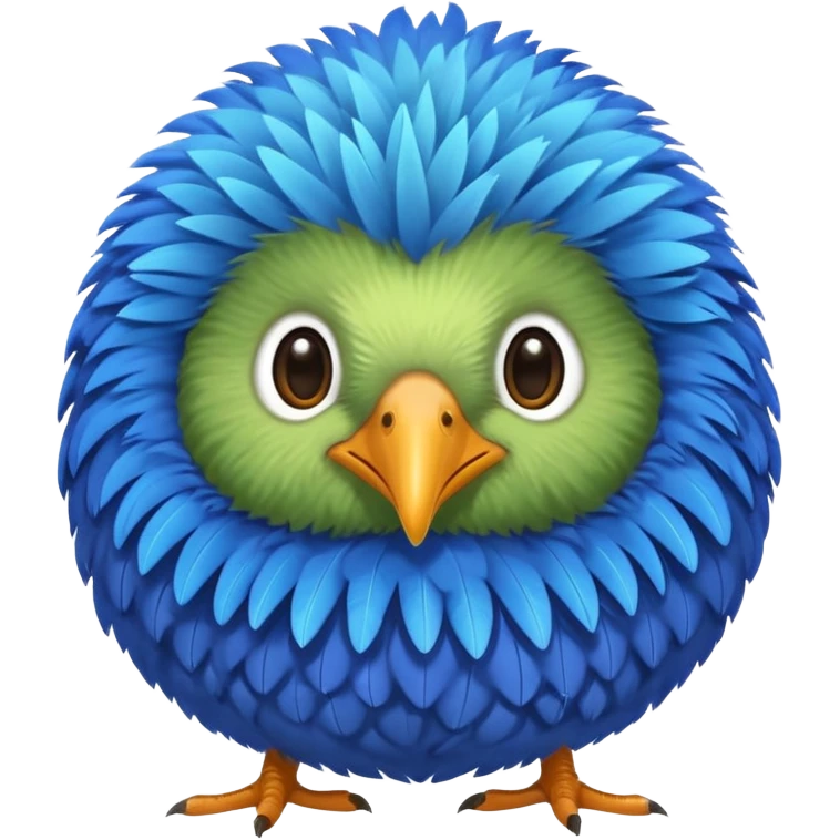 cute kiwi bird ai agent (blue)  emoji