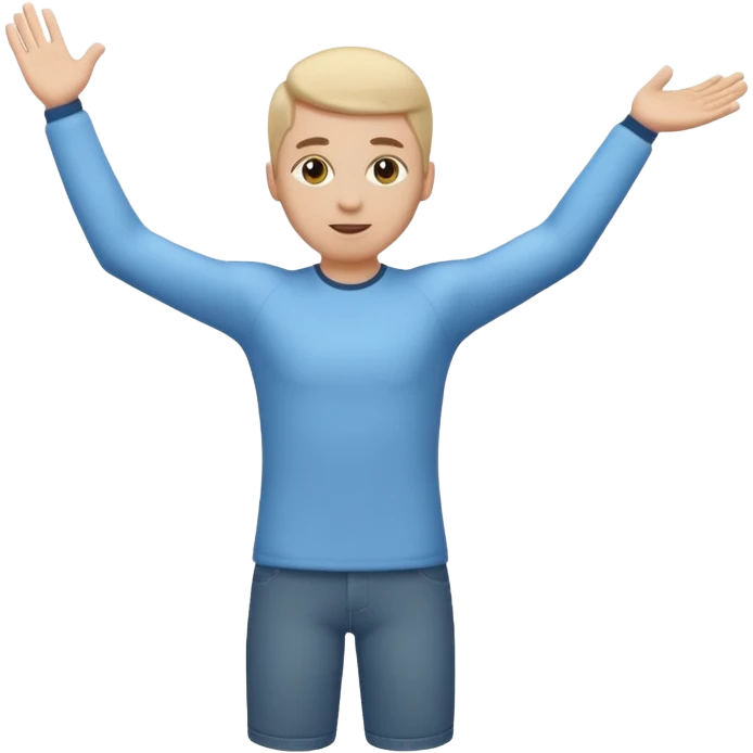 3D emoji style person throwing, arm extended, centered, Full body, soft shadow, white background. emoji