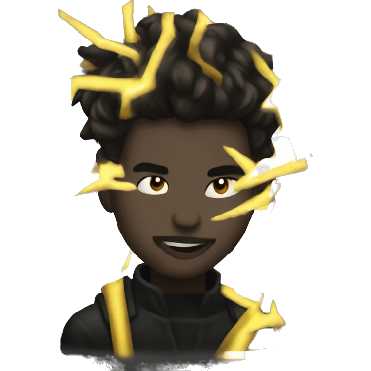 Lightning in black aesthetics emoji