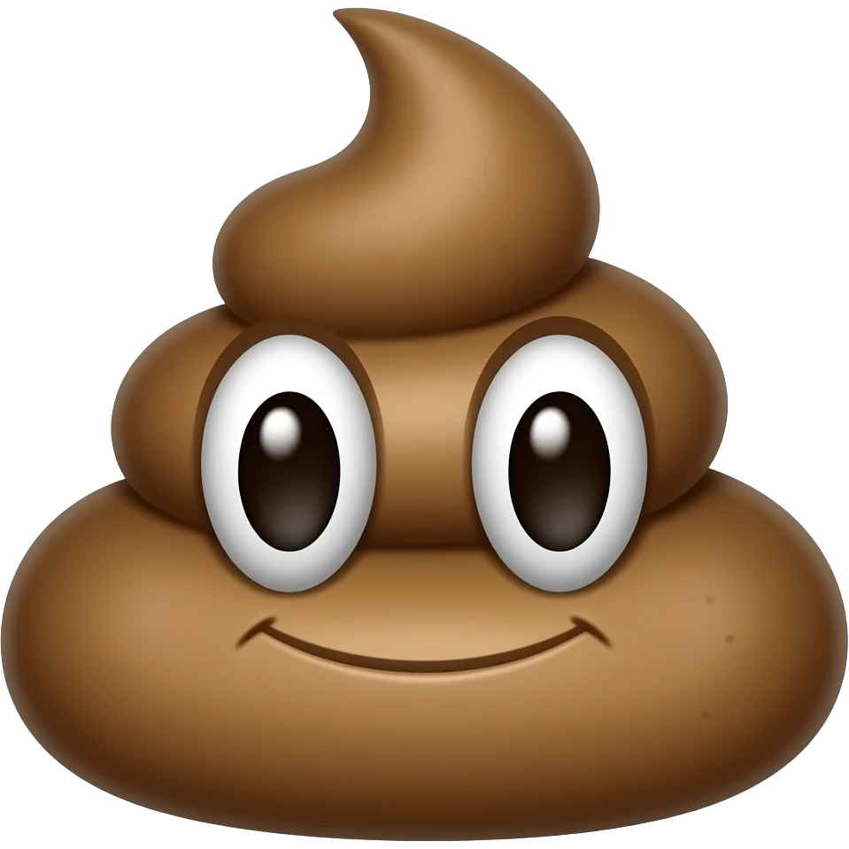 Poop under the blanket emoji