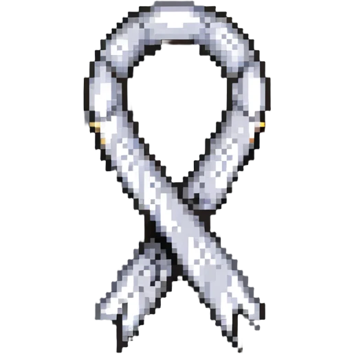 grey ribbon emoji
