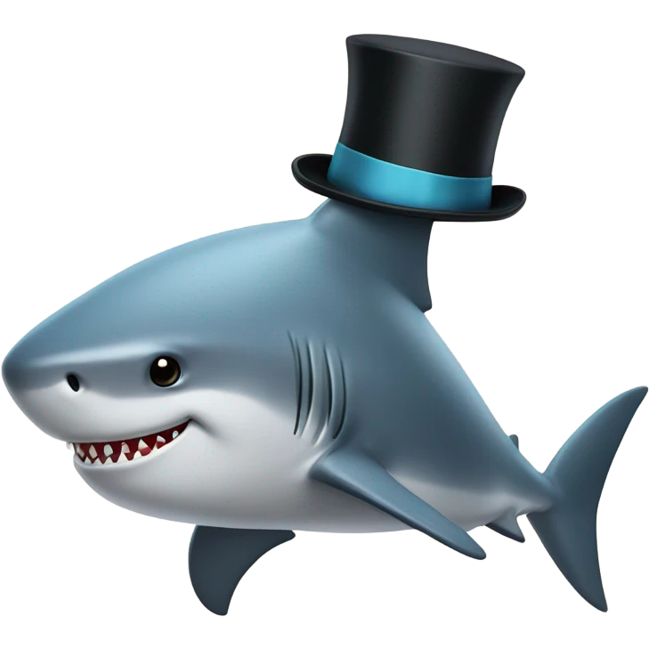 Shark with a top cnccncbcnccnn emoji
