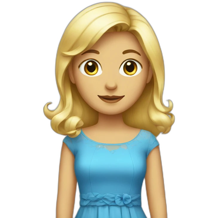 blue dress emoji