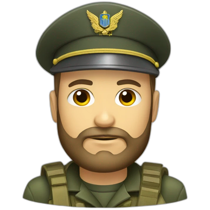 Bearded Ukrainian Armed Forces sergeant emoji