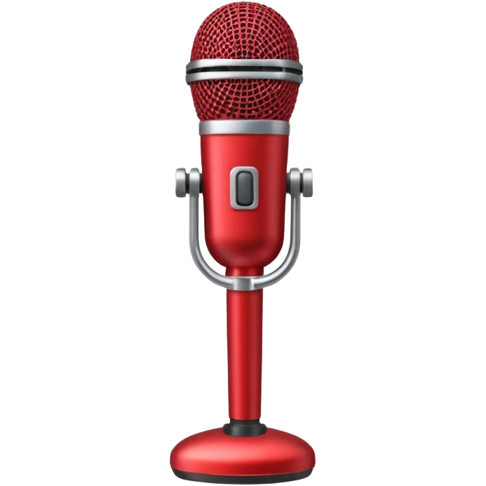 a real red microphone emoji