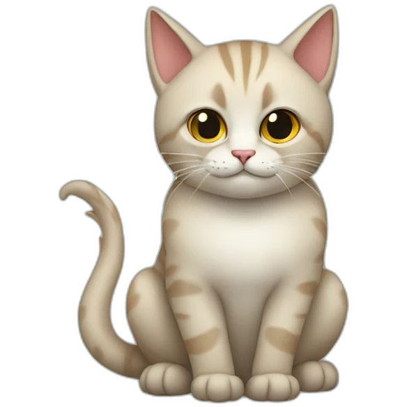 cat with dragon horn caucasian emoji