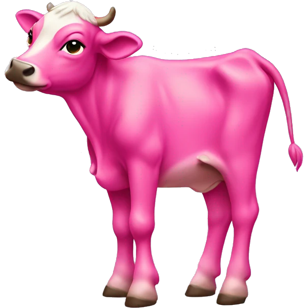 Hot Pink calf side profile x 4 legs  emoji