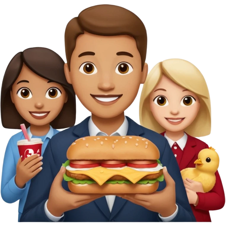 five guys and chick fil a fast food emoji
