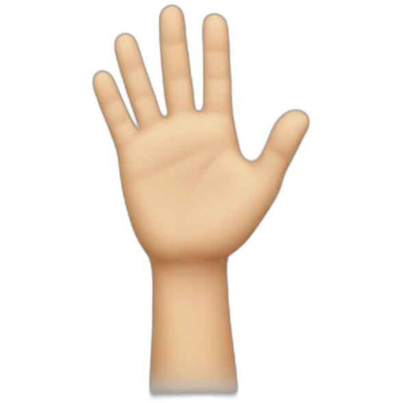 hand waving emoji