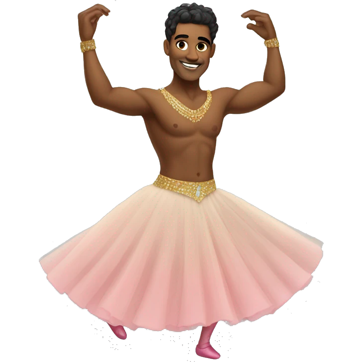 male cuban dancer wearing a tutu  emoji