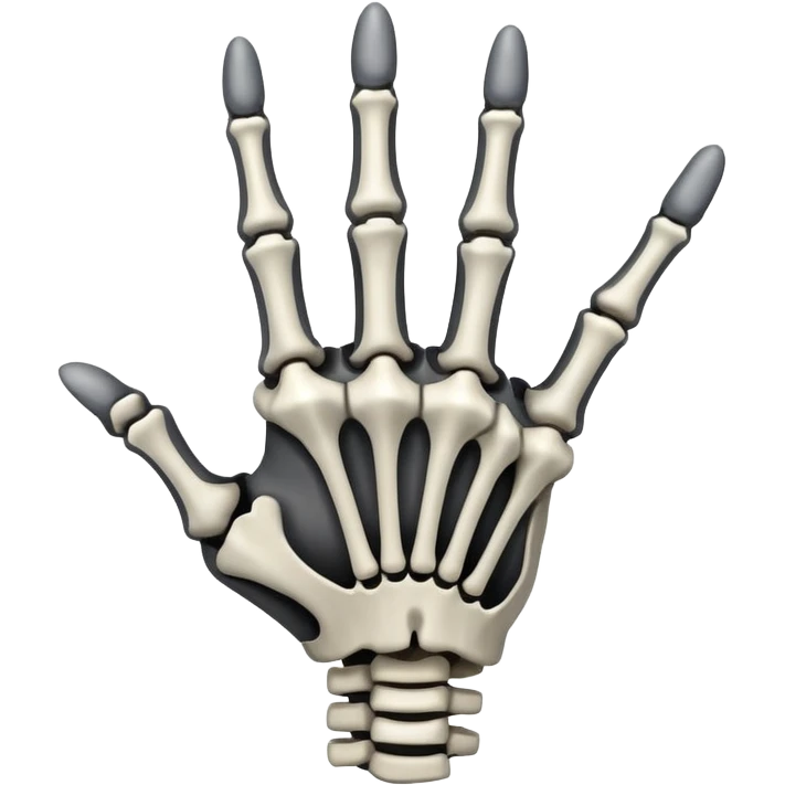skeleton hand middle finger emoji