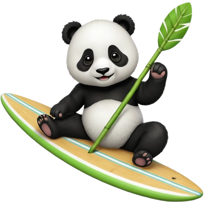 Panda on the surfboard emoji