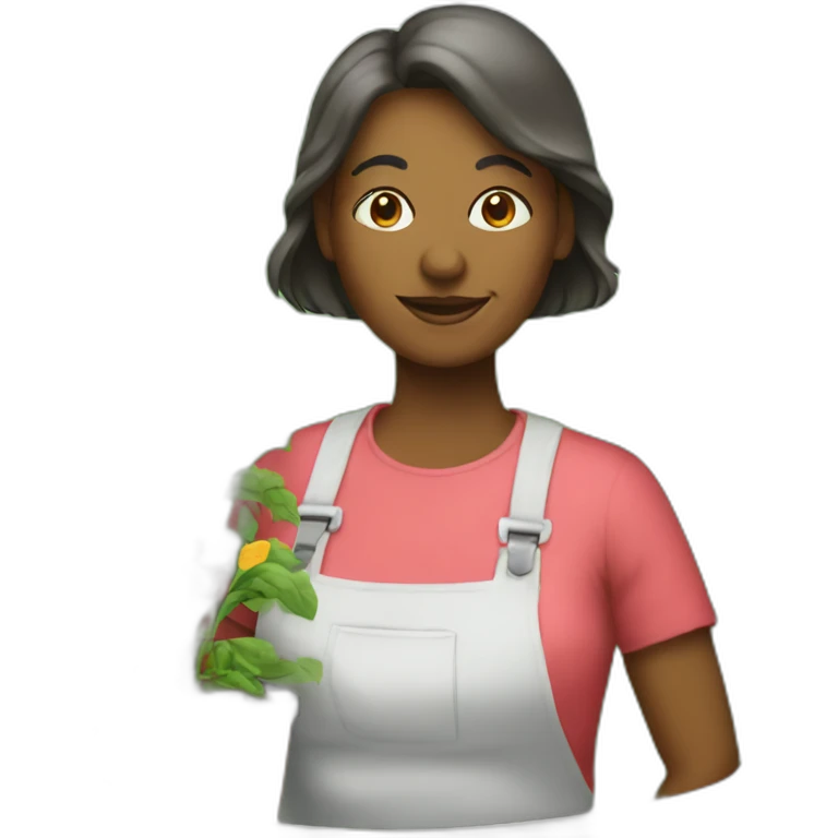 48 year old woman gardening emoji