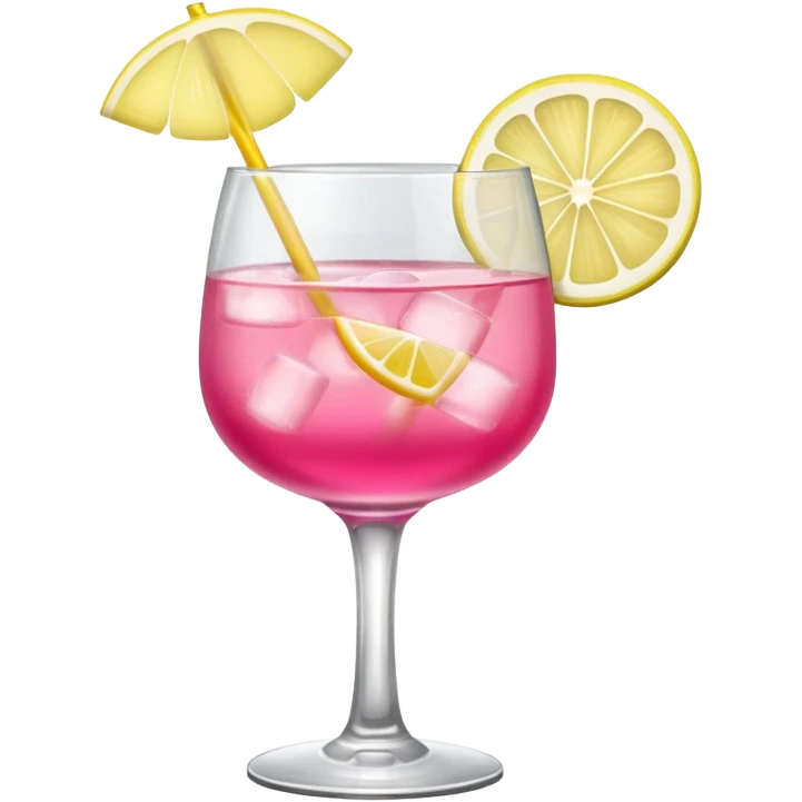 Cocktail Pink With Lemon emoji