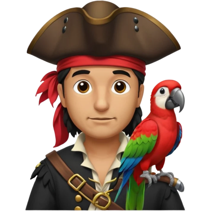 pirate and parrot emoji
