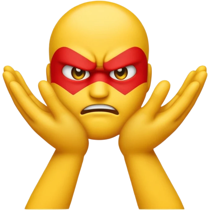 Emoji crossing hands mad emoji