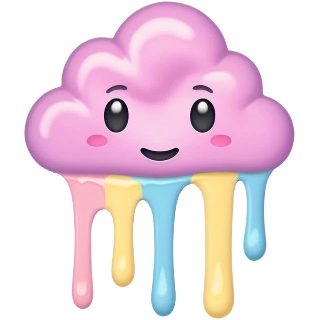 melted pastel paint colors  emoji