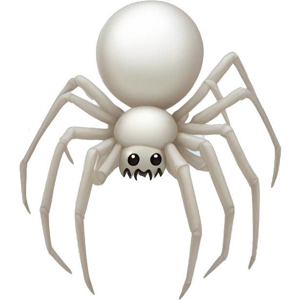 White pearly spider emoji