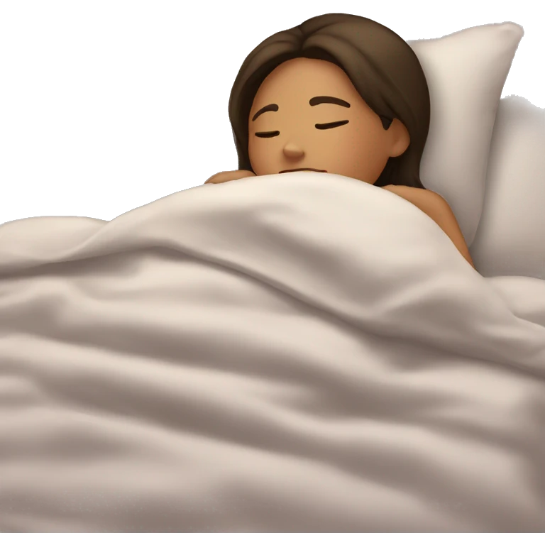 Brunette girl sleeping emoji