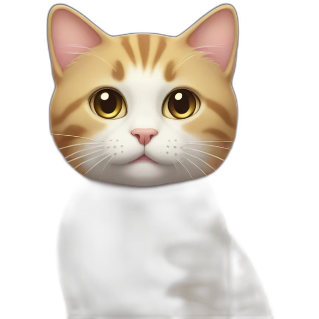 shiny starlit sky behind small suprising face cat emoji