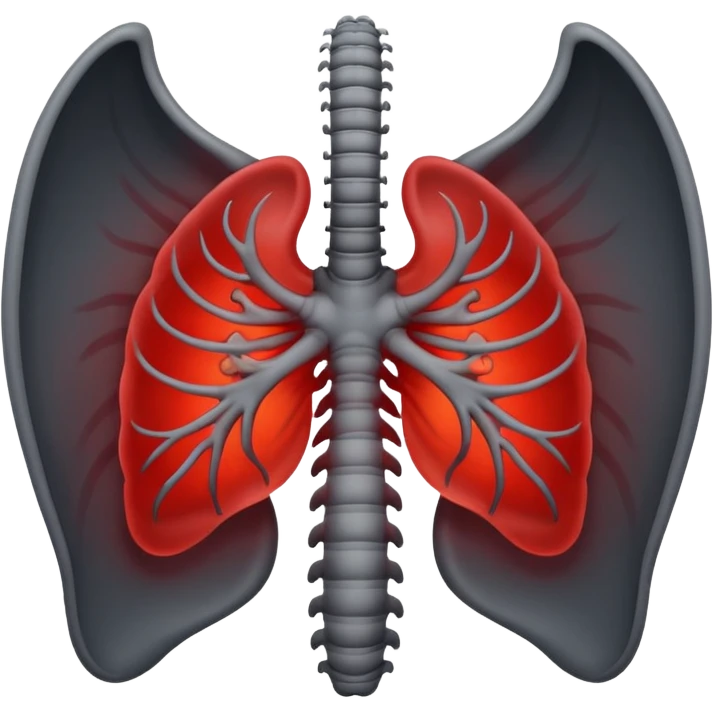 Minimalist emoji-style sticker of a ribcage x-ray with a curled-up demon inside, lines in faint white on black background, subtle red eye glow



 emoji