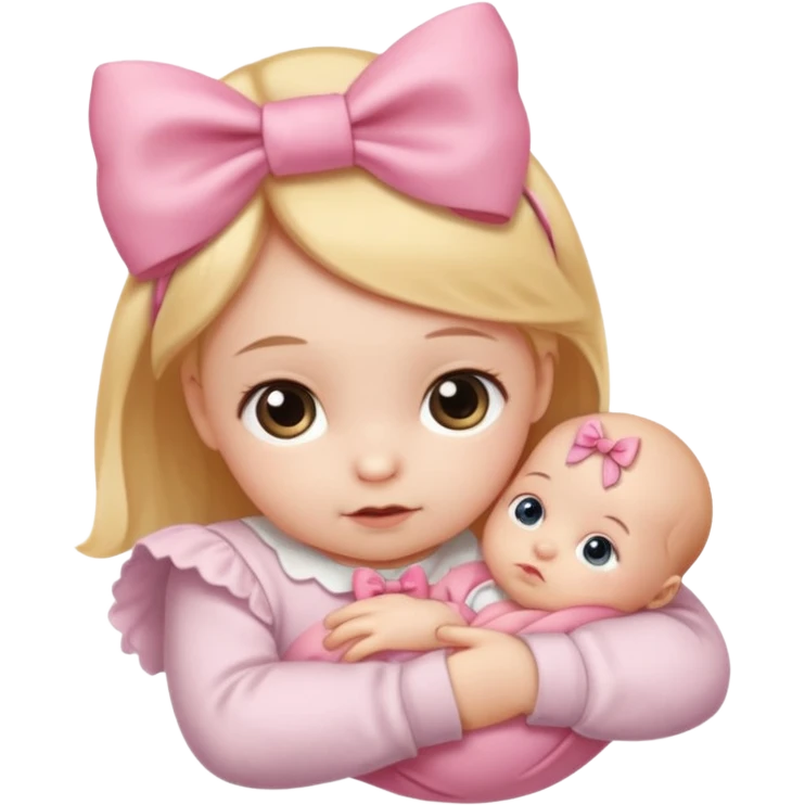 Newborn with a bow emoji