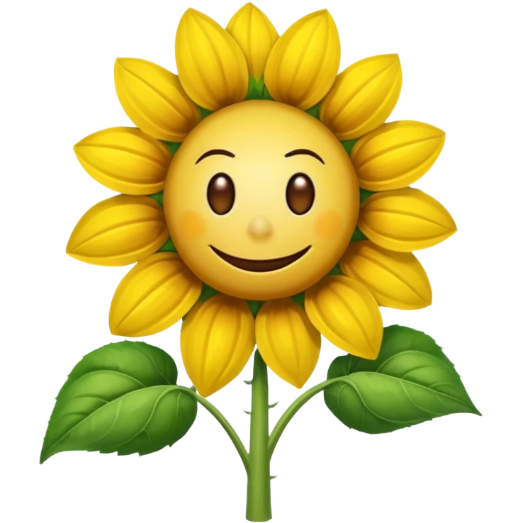 An exact  picture of the sunflower from Plants vs. Zombies emoji