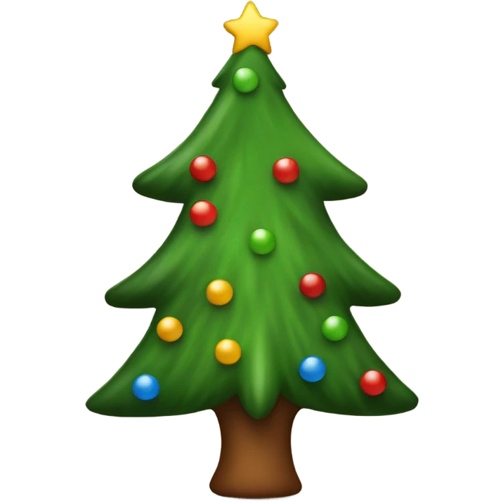Christmas tree brown emoji
