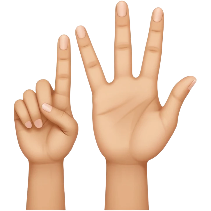 Make a person holding up one hand 6 and the outher a 7 emoji