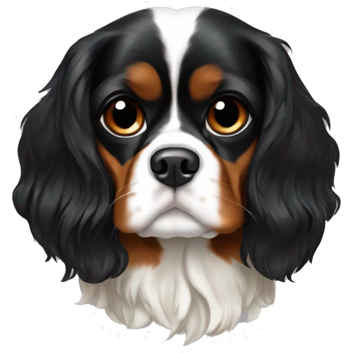 black and tan king charles cavalier emoji