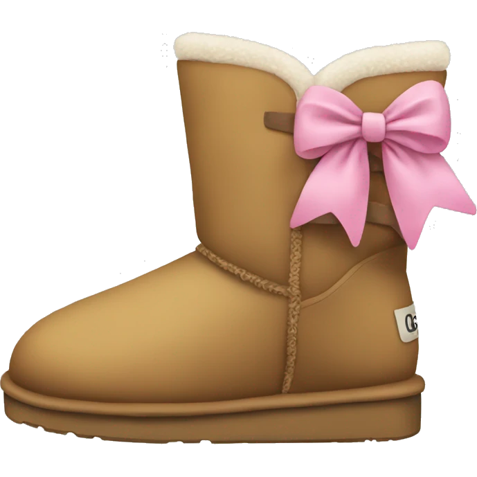 uggs shoes with a bow on it emoji