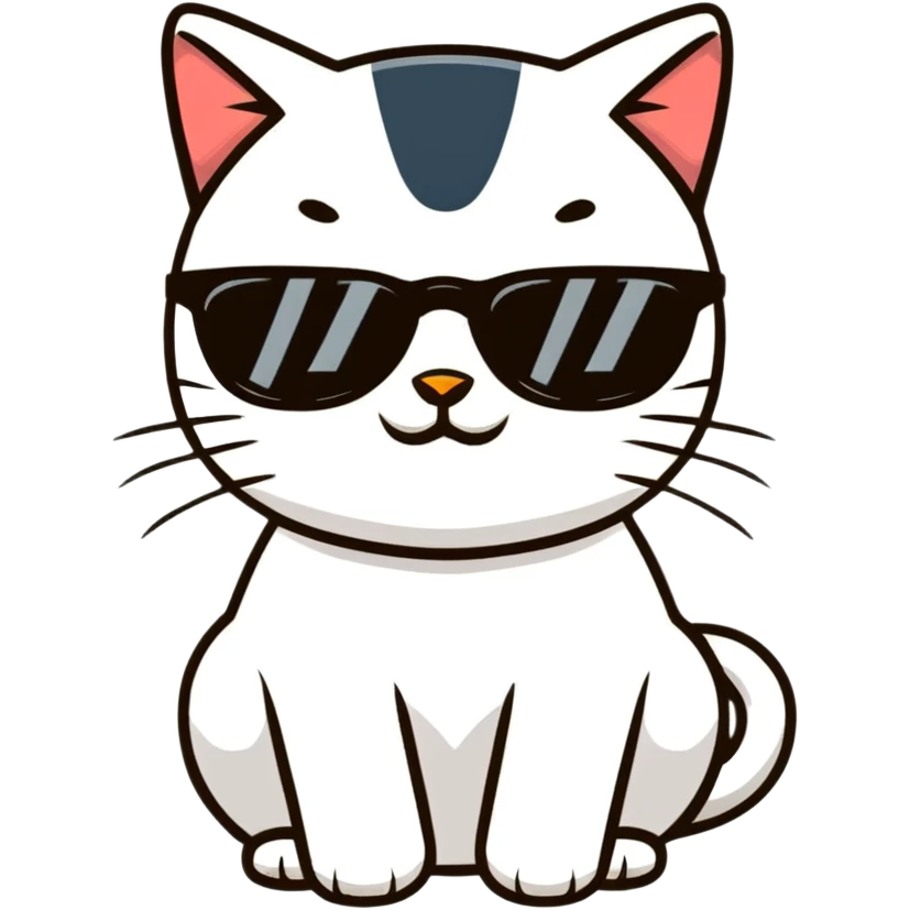Cat with sunglasses emoji