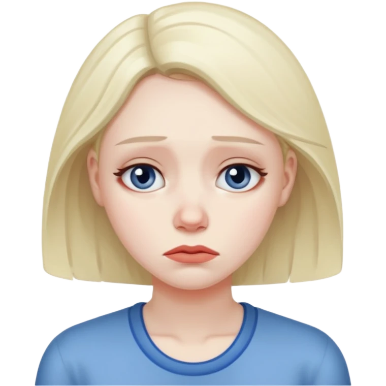 Sunday morning blues sad face woman emoji
