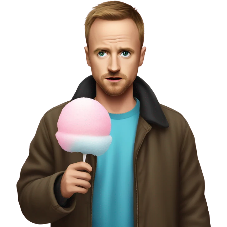 jesse pinkman holding a cotton candy emoji