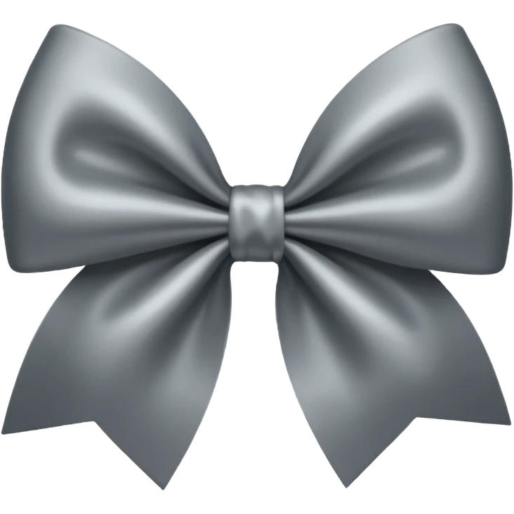 grey satin bow emoji