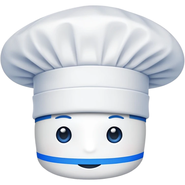 chef's hat with a blue line emoji