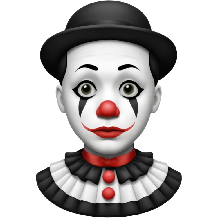 black and white mime clown emoji emoji