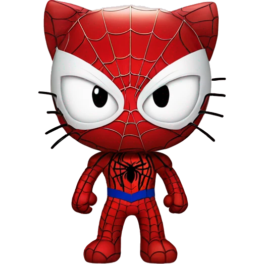 hello kitty x spider-man emoji