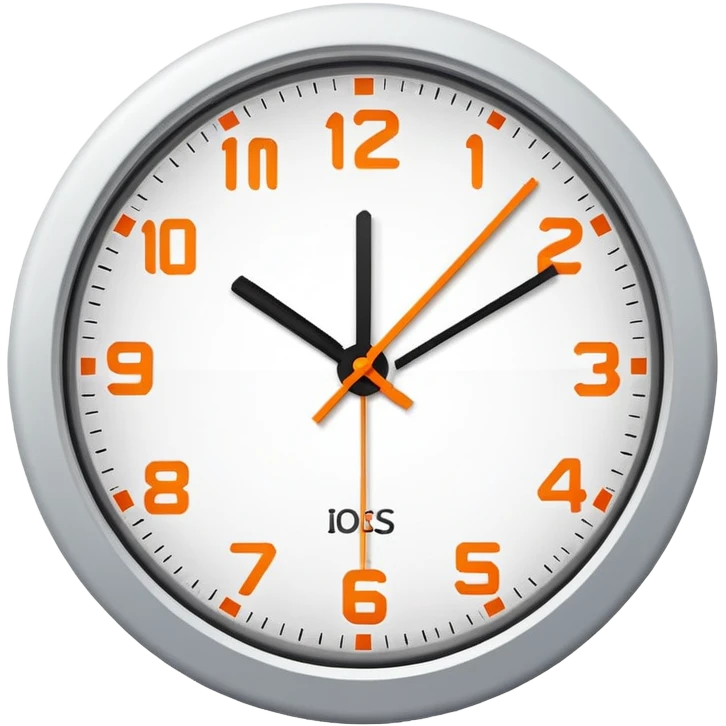 24h clock orange emoji