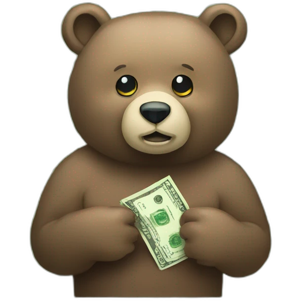 bear with dollar emoji