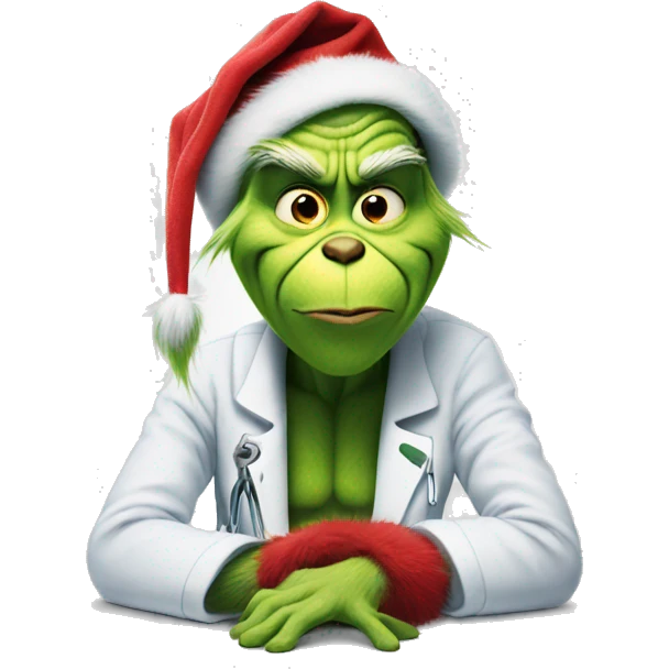 The grinch getting knee surgery emoji