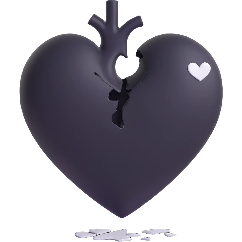 Broken black heart emoji