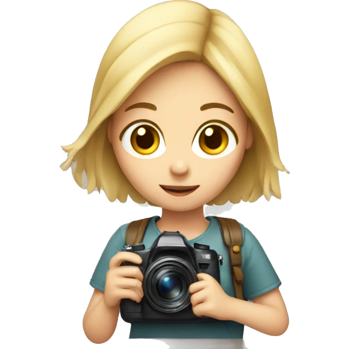 Girl with photo camera  emoji