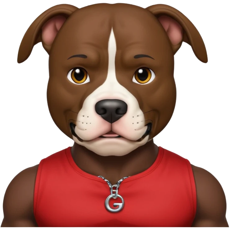 pitbull face with a GG's sign emoji