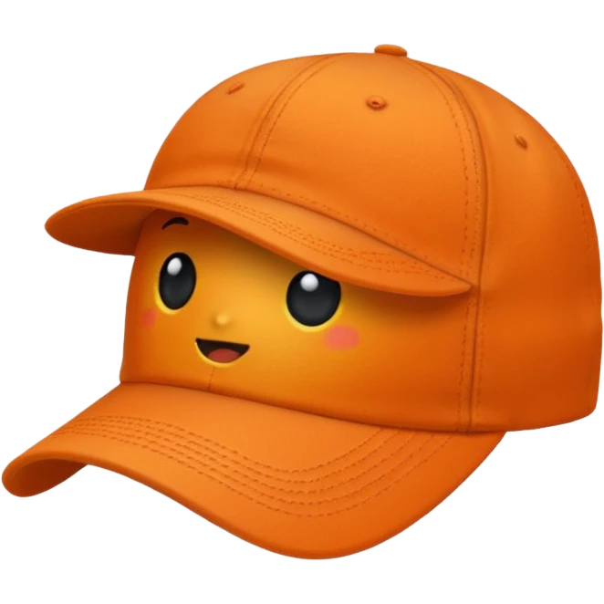 Orange baseball hat emoji