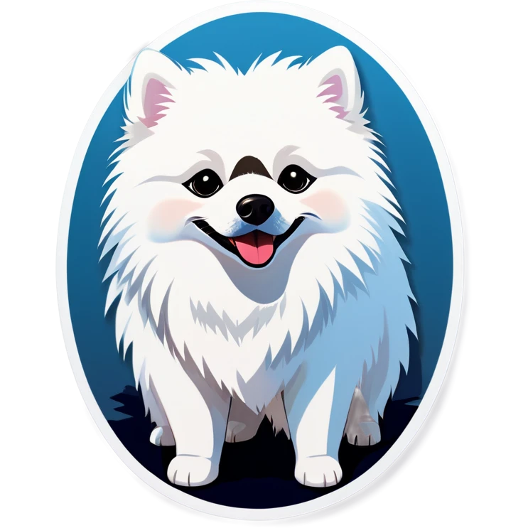 Cute American Eskimo emoji