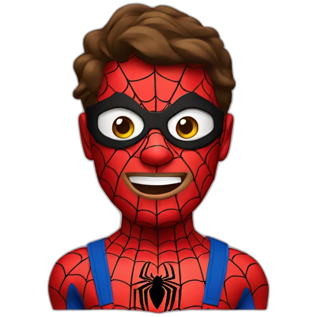 Spiderman asustado emoji