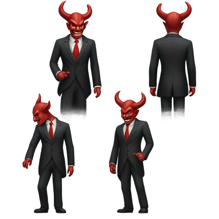 devil evil suit front and back emoji