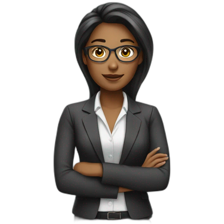 a very smart business girl emoji