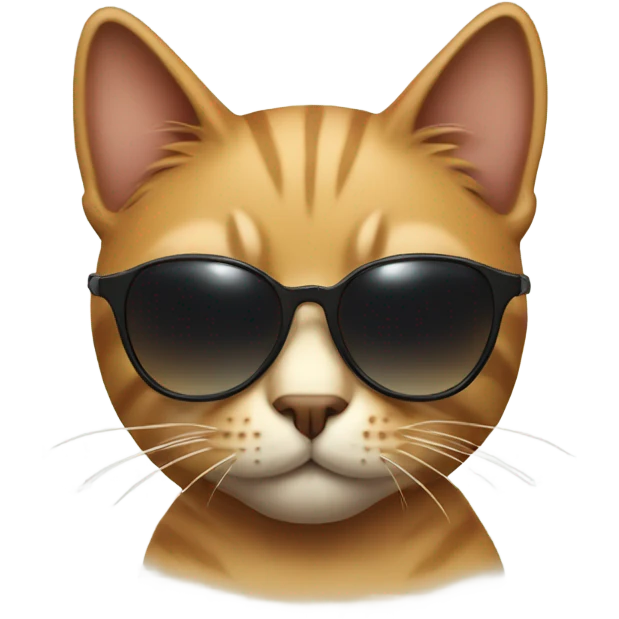 Cat with sunglasses emoji